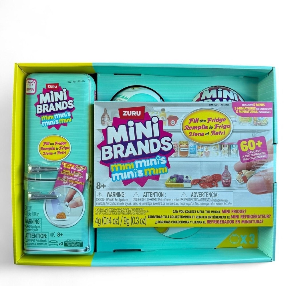 ZURU Mini Brands Fill the Fridge Collectible Playset NIB Kidcore Miniatures Y2K